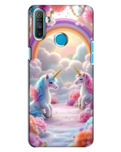 Чехол для Realme C3 с картинкой «Радуга и единороги» Чехол для Realme C3 с картинкой «Радуга и единороги»
