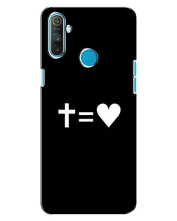 Чохол для Realme C3 з картинкою «Хрест та Серце»