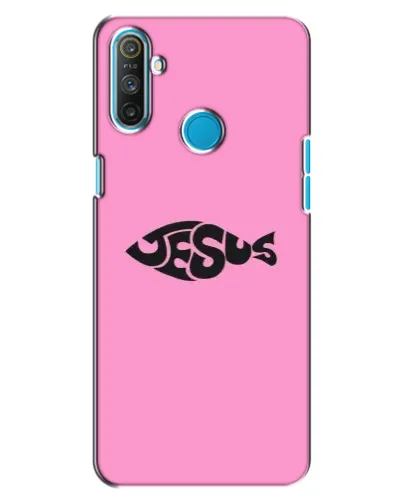 Чохол для Realme C3 з картинкою «Рожевий символ Jesus»