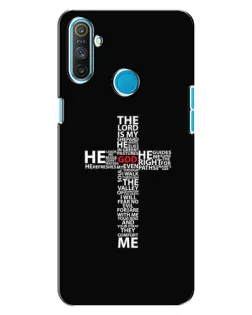 Чехол для Realme C3 с картинкой «Текстовый крест»