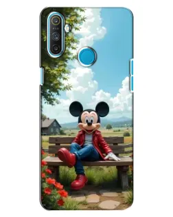 Чохол для Realme C3 з картинкою «Міккі на лавці»