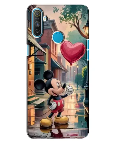Чохол для Realme C3 з картинкою «Міккі та кулька-серце»