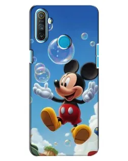 Чохол для Realme C3 з картинкою «Mickey та мильні бульбашки»