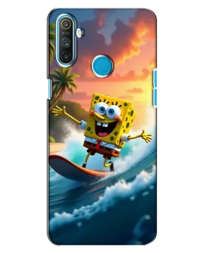 Чехол для Realme C3 с картинкой «Губка Боб серфингист» Чехол для Realme C3 с картинкой «Губка Боб серфингист»
