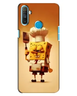 Чехол для Realme C3 с картинкой «Губка Боб повар»