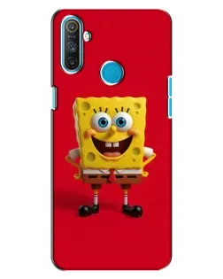 Чехол для Realme C3 с картинкой «Спанч Боб на красном»