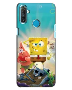 Чехол для Realme C3 с картинкой «Спанч Боб победитель»