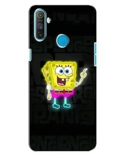 Чехол для Realme C3 с картинкой «Неоновый Губка Боб»