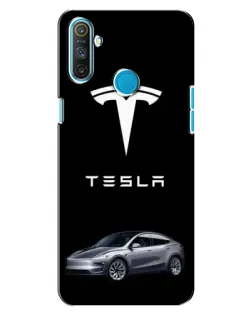 Чехол для Realme C3 с картинкой «Tesla Model Y»