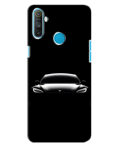 Чехол для Realme C3 с картинкой «Фары Tesla Night»