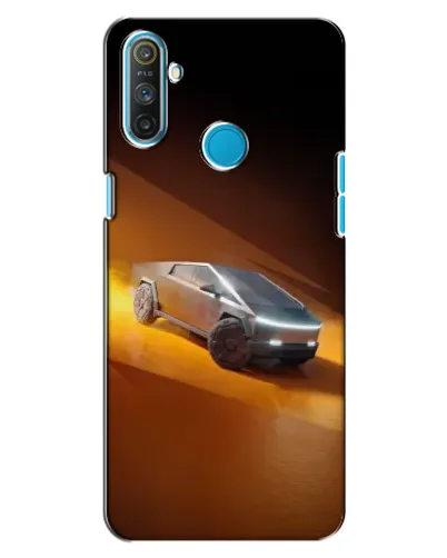 Чехол для Realme C3 с картинкой «Cybertruck в пустыне»