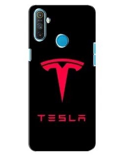 Чехол для Realme C3 с картинкой «Tesla Red Logo»