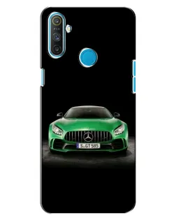 Чехол для Realme C3 с картинкой «Mercedes — неоновый лого»