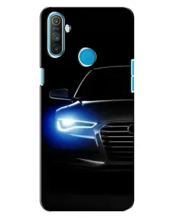 Чехол для Realme C3 с картинкой «Неоновый взгляд Audi»
