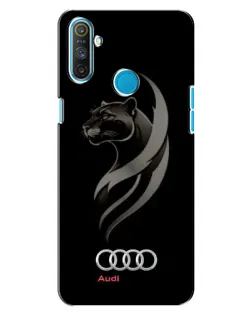 Чехол для Realme C3 с картинкой «Графика — пантера и Audi»