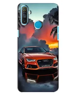 Чехол для Realme C3 с картинкой «Audi — закат»