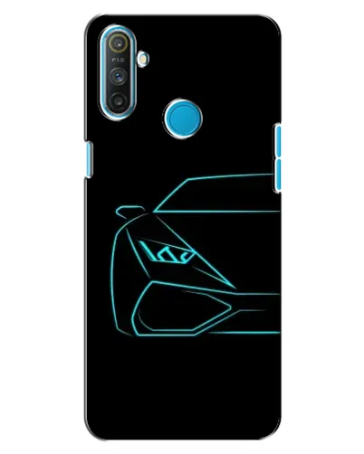 Чехол для Realme C3 с картинкой «Голубой силуэт Lamborghini» Чехол для Realme C3 с картинкой «Голубой силуэт Lamborghini»
