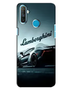 Чехол для Realme C3 с картинкой «Классическая надпись Lamborghini»