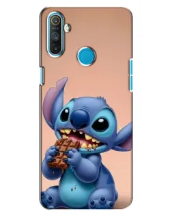 Чехол для Realme C3 с картинкой «Стич ест шоколад»