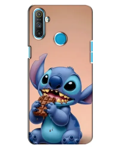 Чехол для Realme C3 с картинкой «Стич ест шоколад»