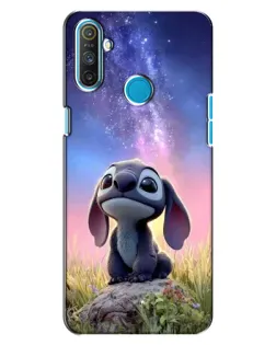 Чехол для Realme C3 с картинкой «Стич на рассвете»