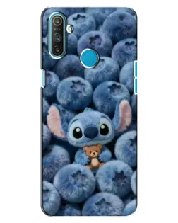 Чехол для Realme C3 с картинкой «Стич и голубика»