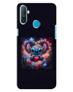 Чехол для Realme C3 с картинкой «Stitch в цветах»
