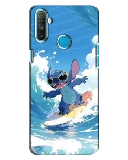 Чехол для Realme C3 с картинкой «Стич на волне»