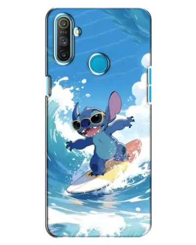 Чехол для Realme C3 с картинкой «Стич на волне»