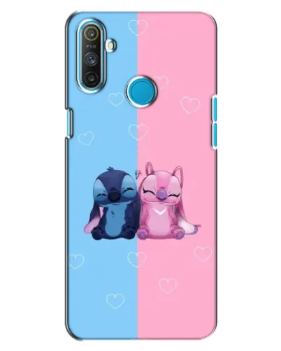 Чехол для Realme C3 с картинкой «Stitch и Angel Love»