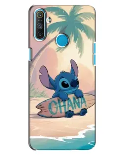 Чехол для Realme C3 с картинкой «Стич на серфе»