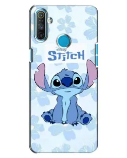 Чехол для Realme C3 с картинкой «Stitch среди цветов»