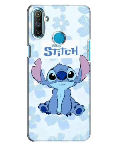 Чехол для Realme C3 с картинкой «Stitch среди цветов»