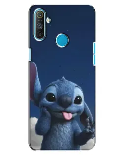 Чехол для Realme C3 с картинкой «Стич в облаках»