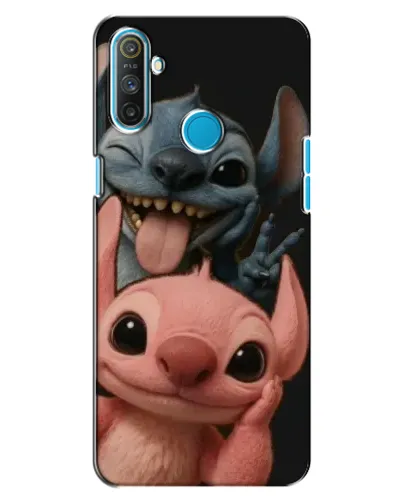 Чехол для Realme C3 с картинкой «Стич и Ангел»