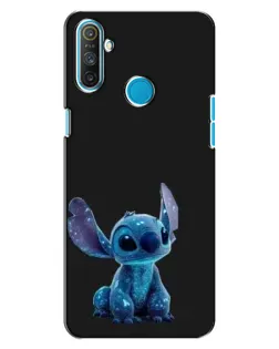 Чехол для Realme C3 с картинкой «Стич на черном»