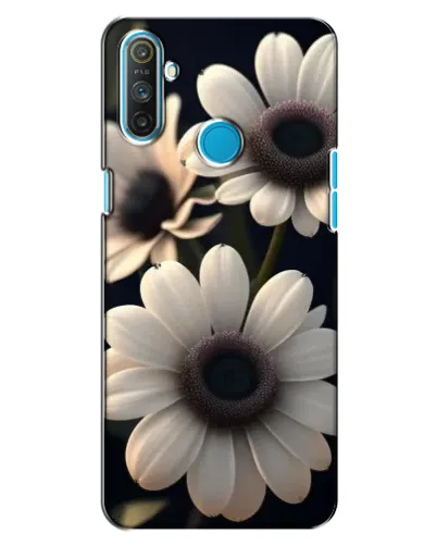 Чохол для Realme C3 з картинкою «Білі маргаритки макро»