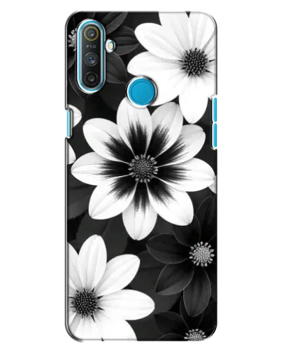 Чохол для Realme C3 з картинкою «Монохромні айстри»