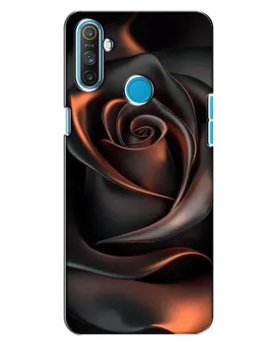 Чохол для Realme C3 з картинкою «Шовкова чорна троянда»