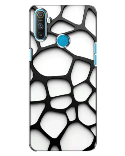 Чохол для Realme C3 з картинкою «Біла об'ємна сітка»