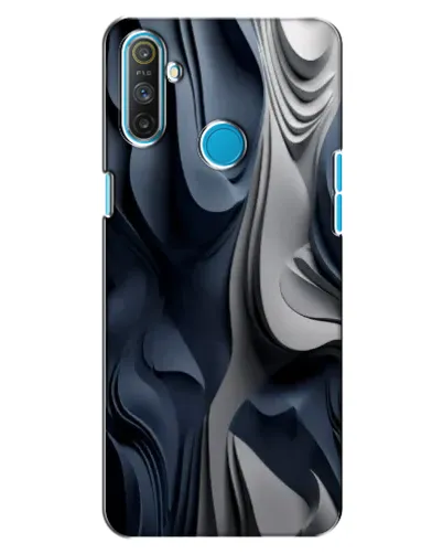 Чохол для Realme C3 з картинкою «Об'ємні сині складки»