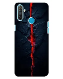 Чохол для Realme C3 з картинкою «Червона лавова тріщина»