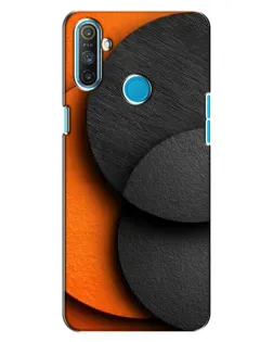 Чохол для Realme C3 з картинкою «Геометрія помаранчевих кіл»