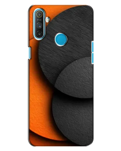 Чохол для Realme C3 з картинкою «Геометрія помаранчевих кіл»