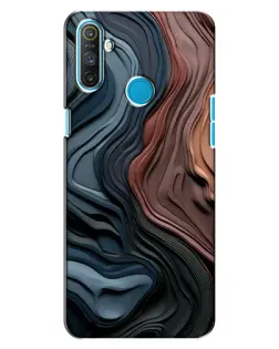 Чохол для Realme C3 з картинкою «Кольорові хвилі каньйону»