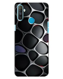 Чохол для Realme C3 з картинкою «Об'ємна темна решітка»