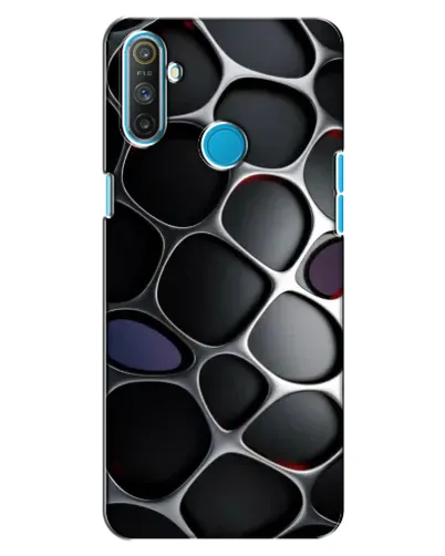 Чохол для Realme C3 з картинкою «Об'ємна темна решітка»
