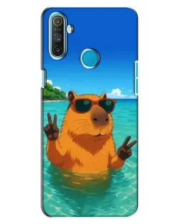 Чохол для Realme C3 з картинкою «Морська капібара»
