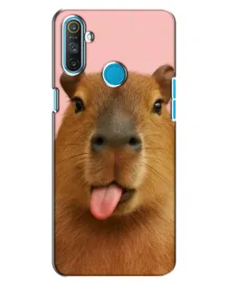 Чохол для Realme C3 з картинкою «Капібара з язиком»