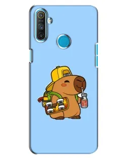 Чохол для Realme C3 з картинкою «Капібара на скейті»